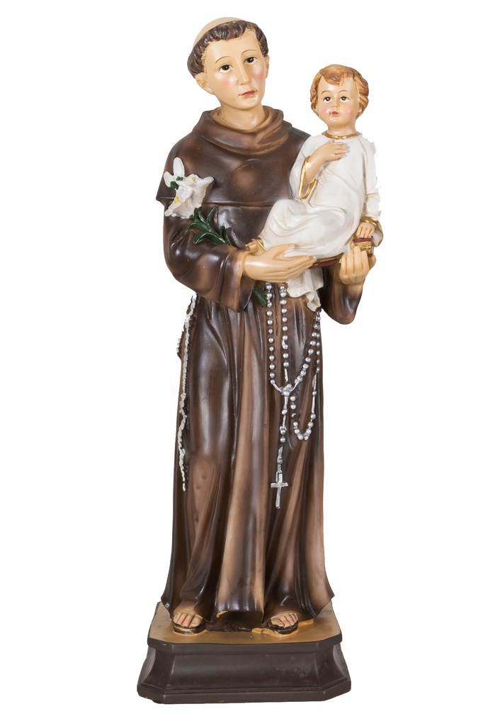 Statue de Saint Antoine en résine (20cm)