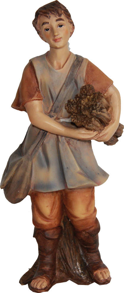 Junge mit Holz - Gruppe 9cm 