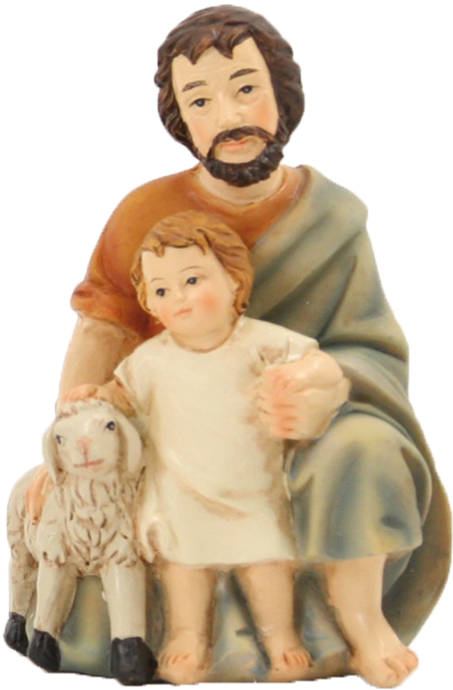 Berger Avec Enfant Et Mouton - Groupe 9cm 