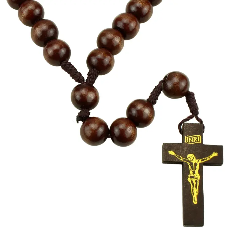 Rosary - wood - Dark brown (⌀ 10mm)