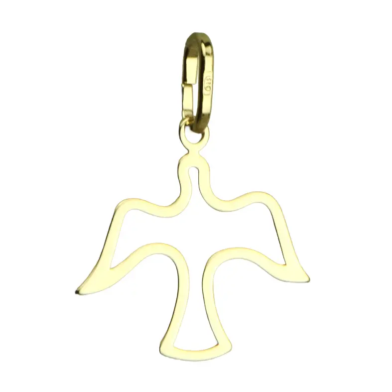 Duifje uitgesneden - Ag 925‰ Pl-goud (15x18mm)