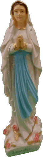 [BLD-82LOU15] Statue résine - ND Lourdes - 15cm/couleur