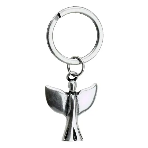 [SLH-17ENG059M4] Porte-clef Ange gardien métal (40x30mm)