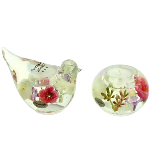 [KAN-30M015] 'Dreamlight' Early Summer - set van 2 kandelaren (13x70 + 80x60mm)