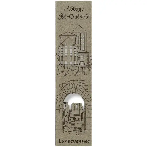 [PDO-00MPL982] Bladwijzer gelaserd - Abdij St-Guénolé - assorti (52,5x210mm)