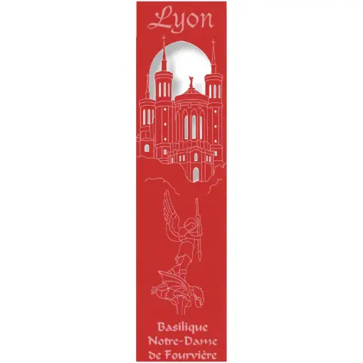 [PDO-00MPL914] Marque-page découpé - Basilique N.D. de Fourvière - assorti (52,5x210mm)