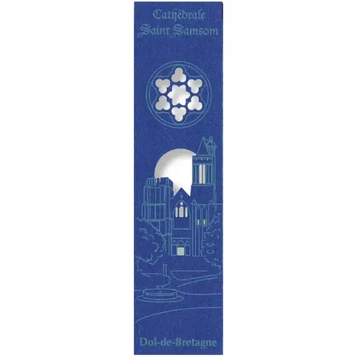 [PDO-00MPL949] Marque-page découpé - Cath. St Samson/Dol - assorti (52,5x210mm)
