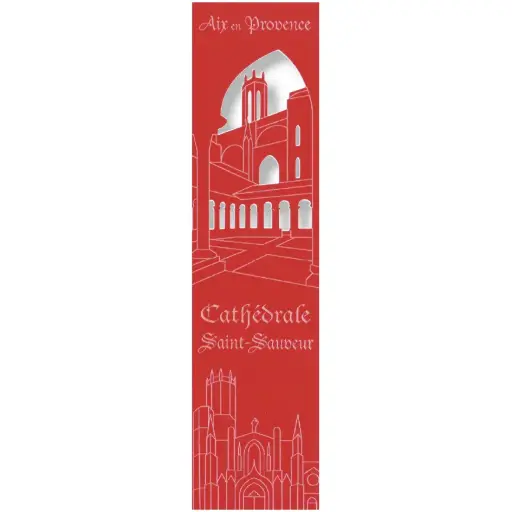 [PDO-00MPL921] Bladwijzer gelaserd - Cath. Saint-Sauveur/Aix en prov. - assorti (52,5x210mm)