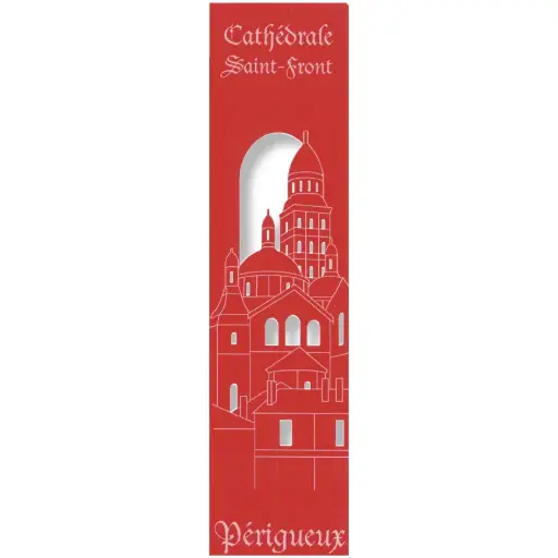 [PDO-00MPL909] Marque-page découpé - Cath. Saint-Front/Périgueux - assorti (52,5x210mm)