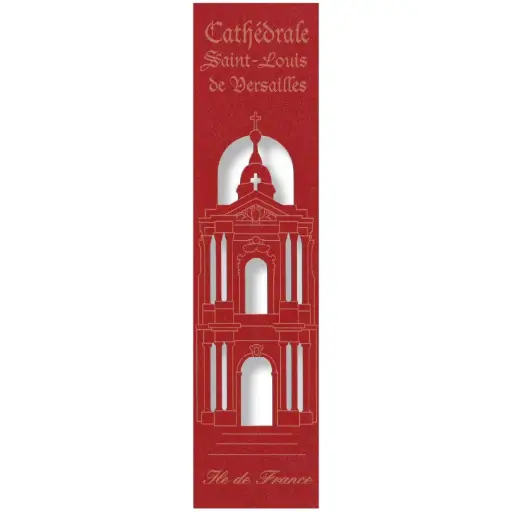 [PDO-00MPL939] Bladwijzer gelaserd - Cath. St Louis/Versailles - assorti (52,5x210mm)