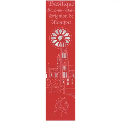 [PDO-00MPL964] Marque-page découpé - Basilique St Louis-Marie Grignon de Montfort - assorti (52,5x210mm)