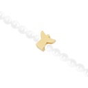 Armbandje parelmoer - "New Wonderful Moments"- Collection"  - Engel plaque goud