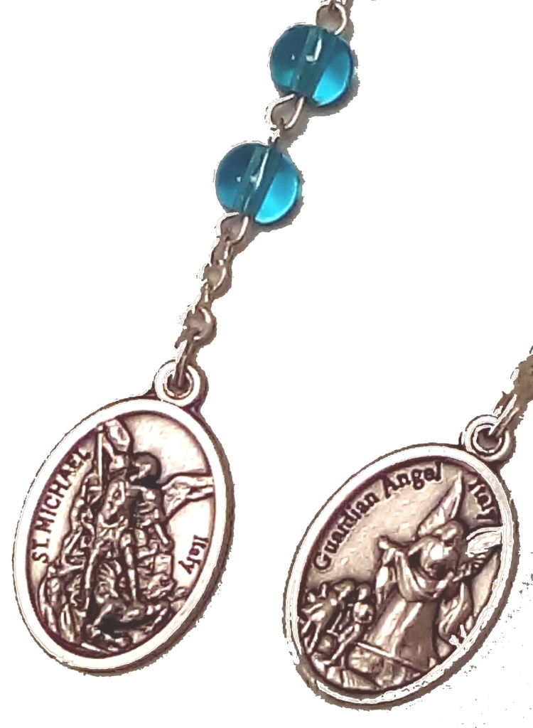 Rozenkrans H. Michael - semi-cristal blauw - 6mm