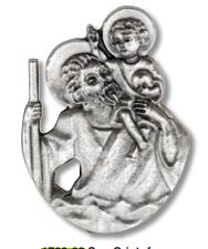 Wegbegeleider - H.Kristoffel - 3,5x5,5cm clip zonneklep auto