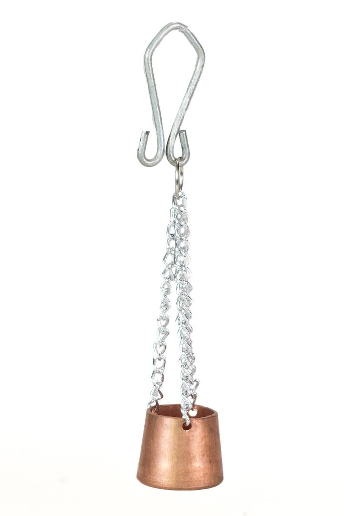 Koperen ketel met ketting