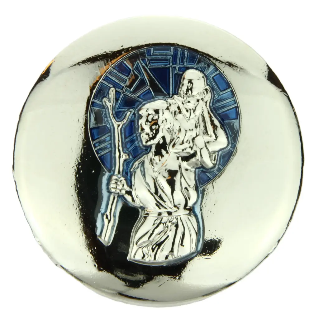 Automagneet vitro/blauw - St Kristoffel  (Ø40mm)