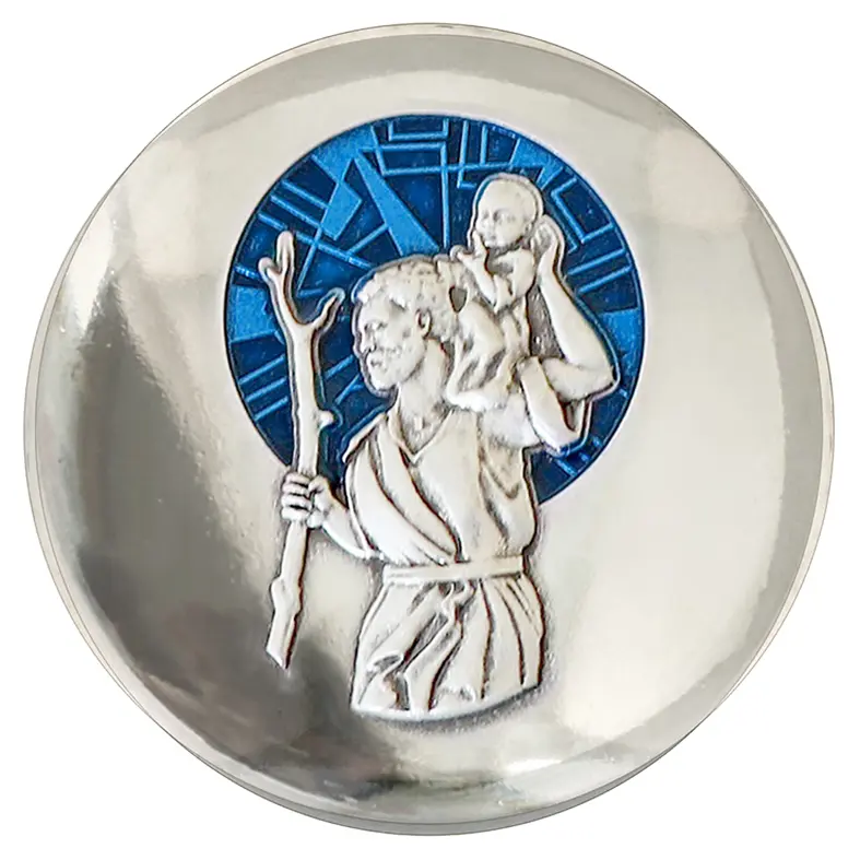 Automagneet vitro/blauw - St Kristoffel  (Ø40mm)
