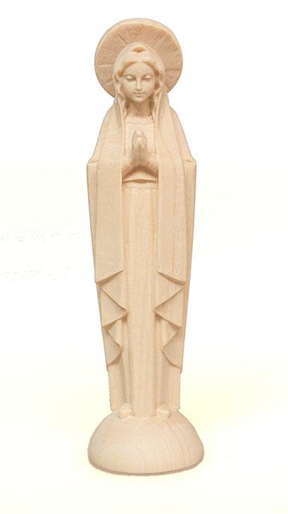 Statue Vierge priante - bois-sculpté/nature (10cm)