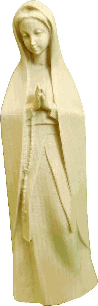 Statue Muttergottes betet/modern - Holzschnitzerei/Natur (12cm)