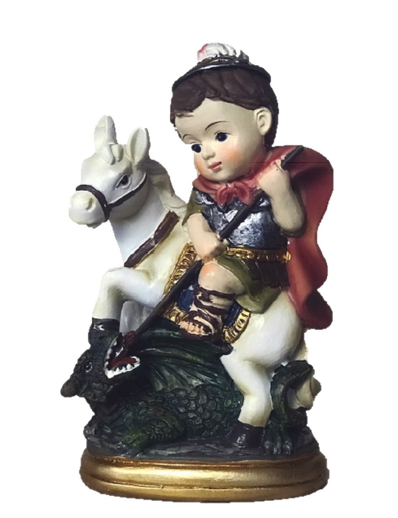 Statue St Georges (enfantin) - résine - 9cm