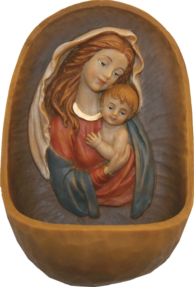 Weihwasserkessel "Maria mit Kind" - 12,4 cm