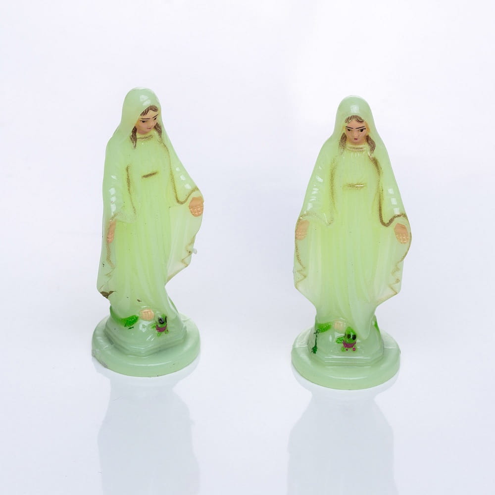 Statue Vierge Miraculeuse - plastique/fluorescent - 10cm