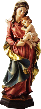 Statue Vierge & enfant - résine  - 12cm