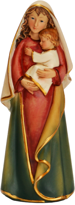 Beeld OLV & kind - polystone - 12cm Kleur