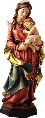 Statue Vierge & enfant - résine - 20cm