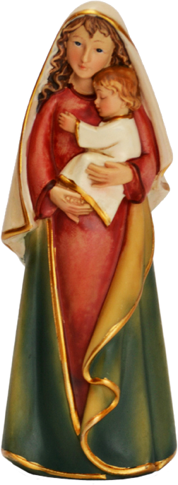 Statue Vierge & enfant - résine - 20cm