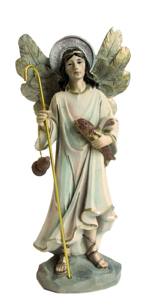Statue St Raphael - résine - 20cm