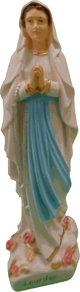 Beeld OLV Lourdes - kunsthars/gekleurd - 15cm