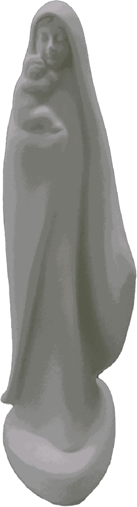 Statue résine - Vierge/enfant - 16cm/blanche