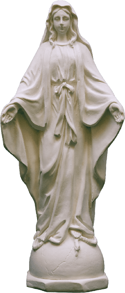 Beeld OLV Wonderdadige - alabaster/wit - 17cm