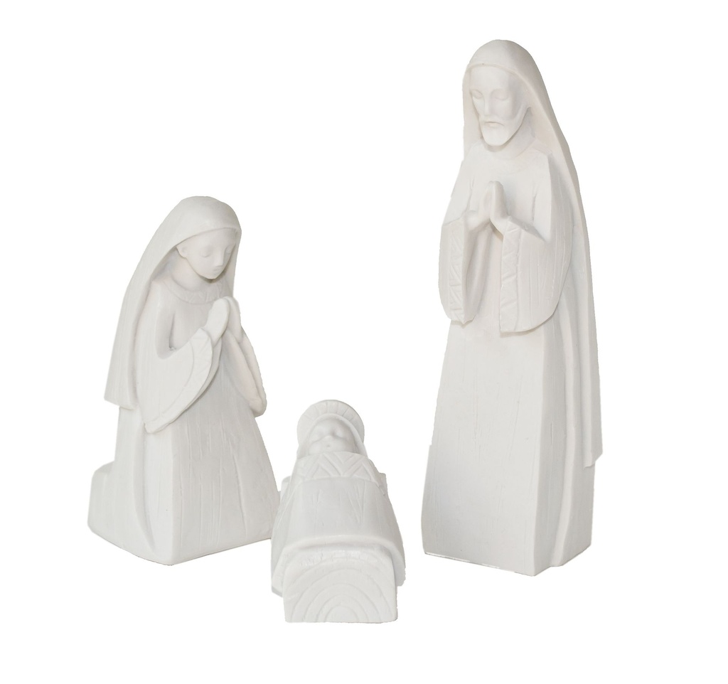 H.Familie  - kunsthars/wit - 16 cm
