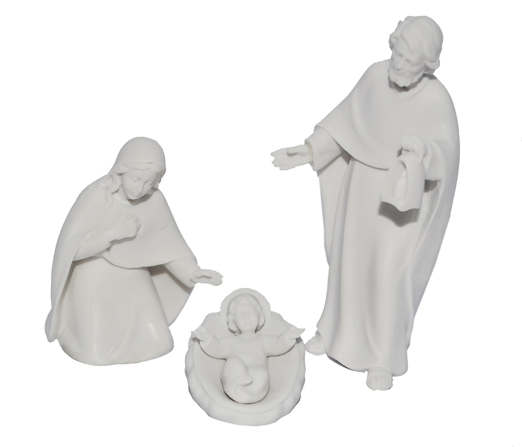 H.Familie  - kunsthars/wit - 16 cm