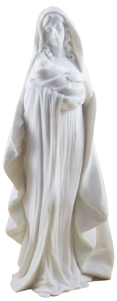 Marie en kind - kunsthars/wit - 20 cm