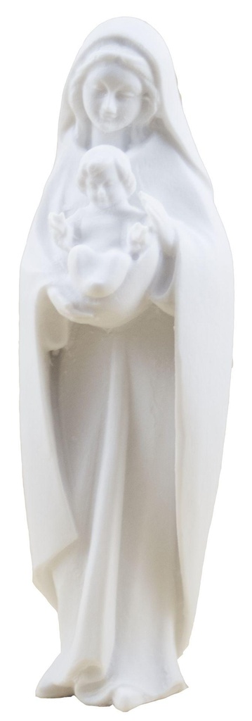 Marie en kind  - kunsthars/wit - 10 cm