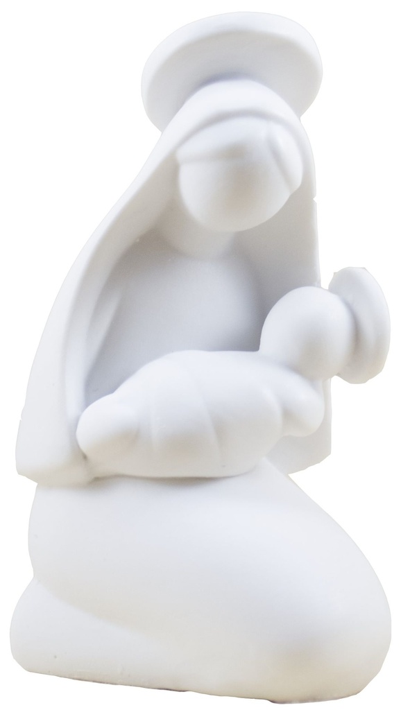 Marie geknield - kunsthars/wit - 10 cm