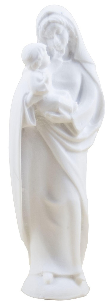 V enfant main menton  - résine/blanche - 10*2 cm