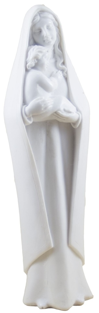 Madone enfant s/bras  - résine/blanche - 20*6cm