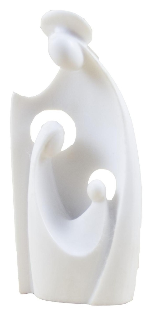 Nativite moderne  - résine/blanche - 8*3cm