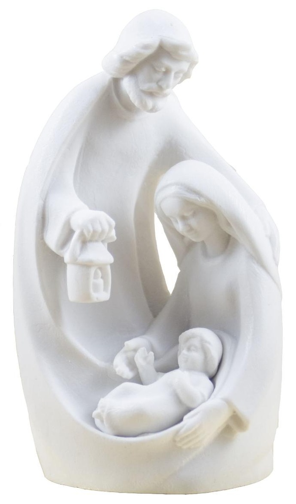 Blok nativiteit - kunsthars/wit - 11*6cm