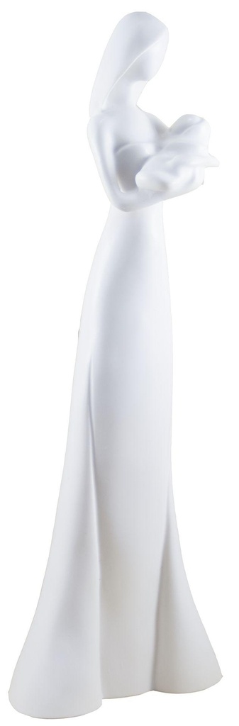 Mère enfant debout  - résine/blanche - 21*10cm