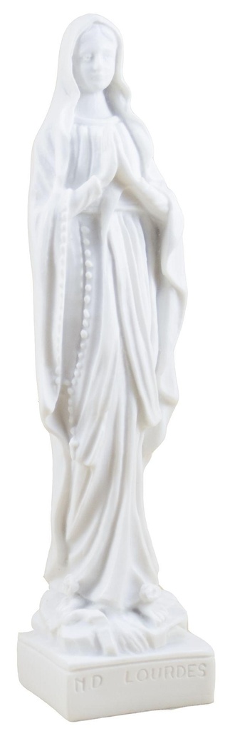 OLV Lourdes - kunsthars/wit - 17 cm