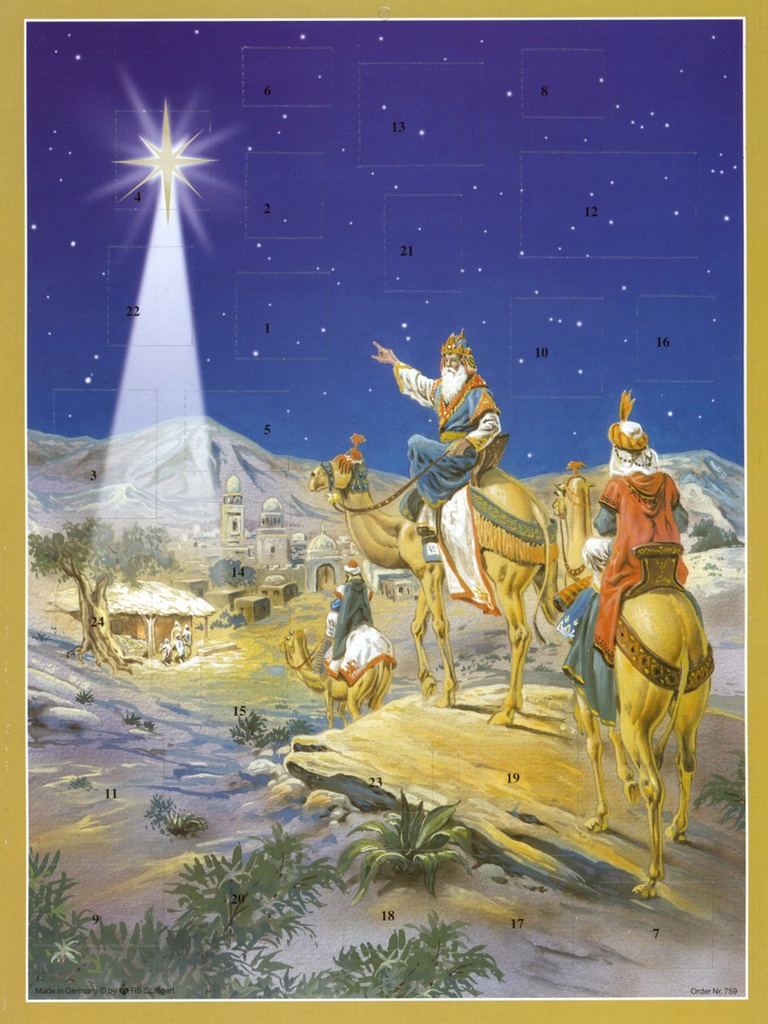 Calendrier avent 26,5x35cm sous cello / sans texte