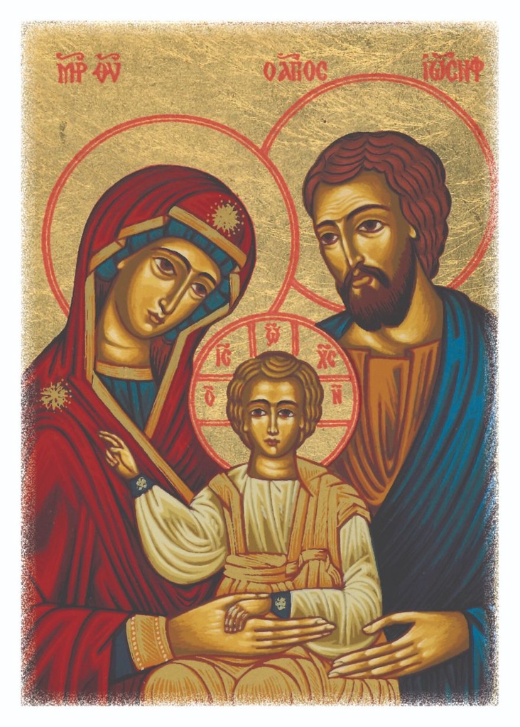 Wenskaart hout - 10x14cm - H.Familie