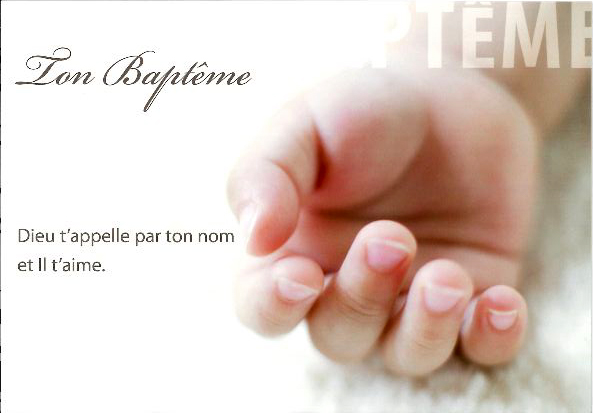 Carte simple - 10x15cm - Ton baptême. Dieu...