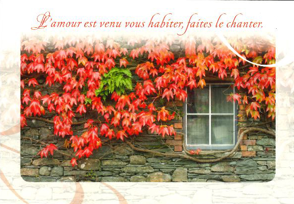 Carte simple - 10x15cm - L'Amour est venu...