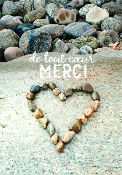 Carte simple - 10x15cm - De tout coeur merci